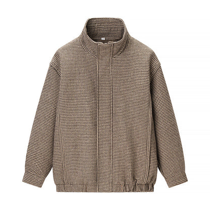 Veste pilote loose à carreaux – Femme