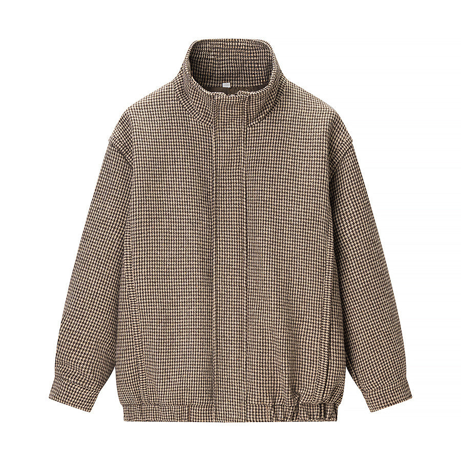 Veste pilote loose à carreaux – Femme