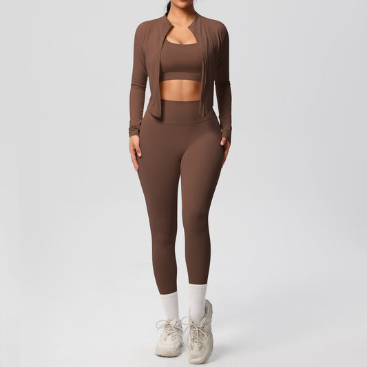 Ensemble de yoga moulant pour sports de plein air