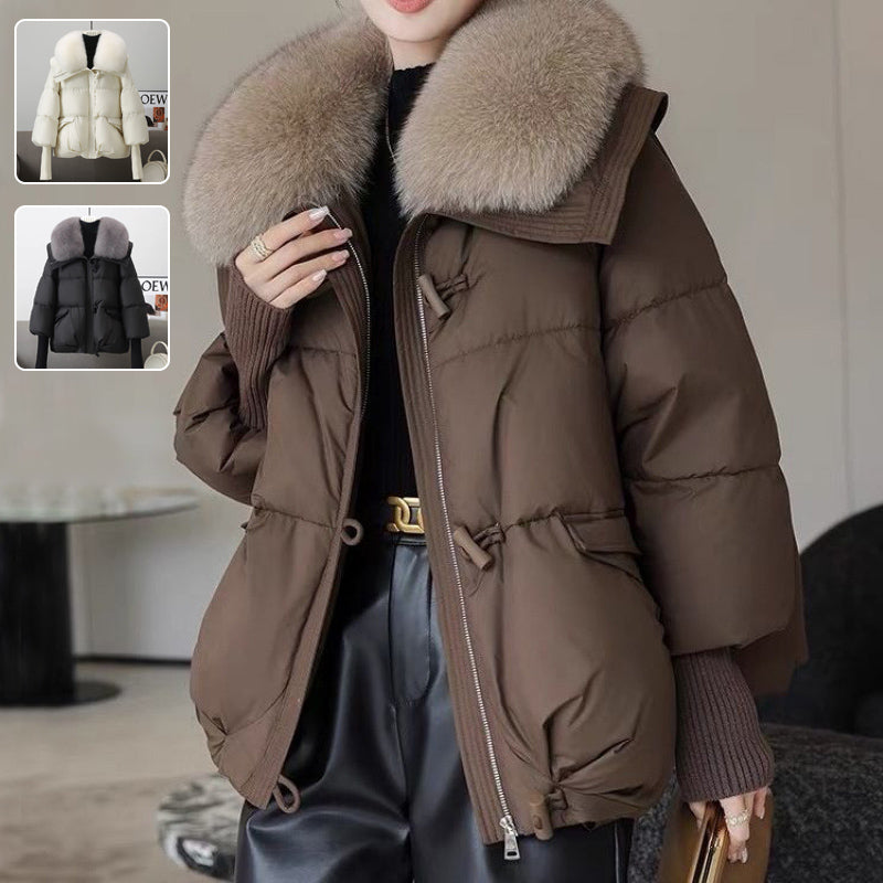 Doudoune courte pour femme, rembourrée de coton et de duvet