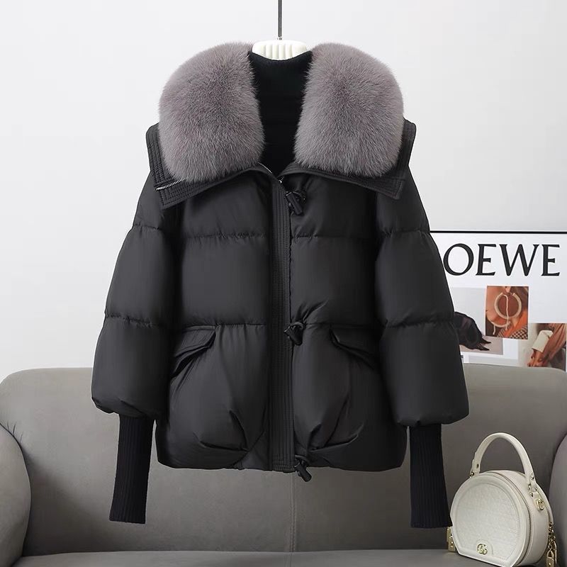 Doudoune courte pour femme, rembourrée de coton et de duvet