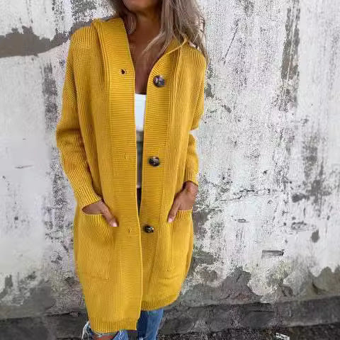 Gilet mi-long en maille