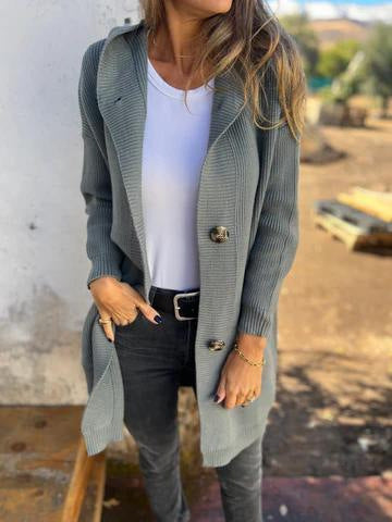 Gilet mi-long en maille