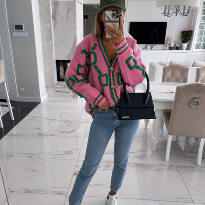 Gilet cardigan femme à manches chauve-souris amples en maille